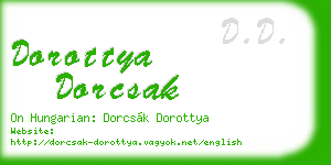dorottya dorcsak business card