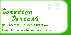 dorottya dorcsak business card